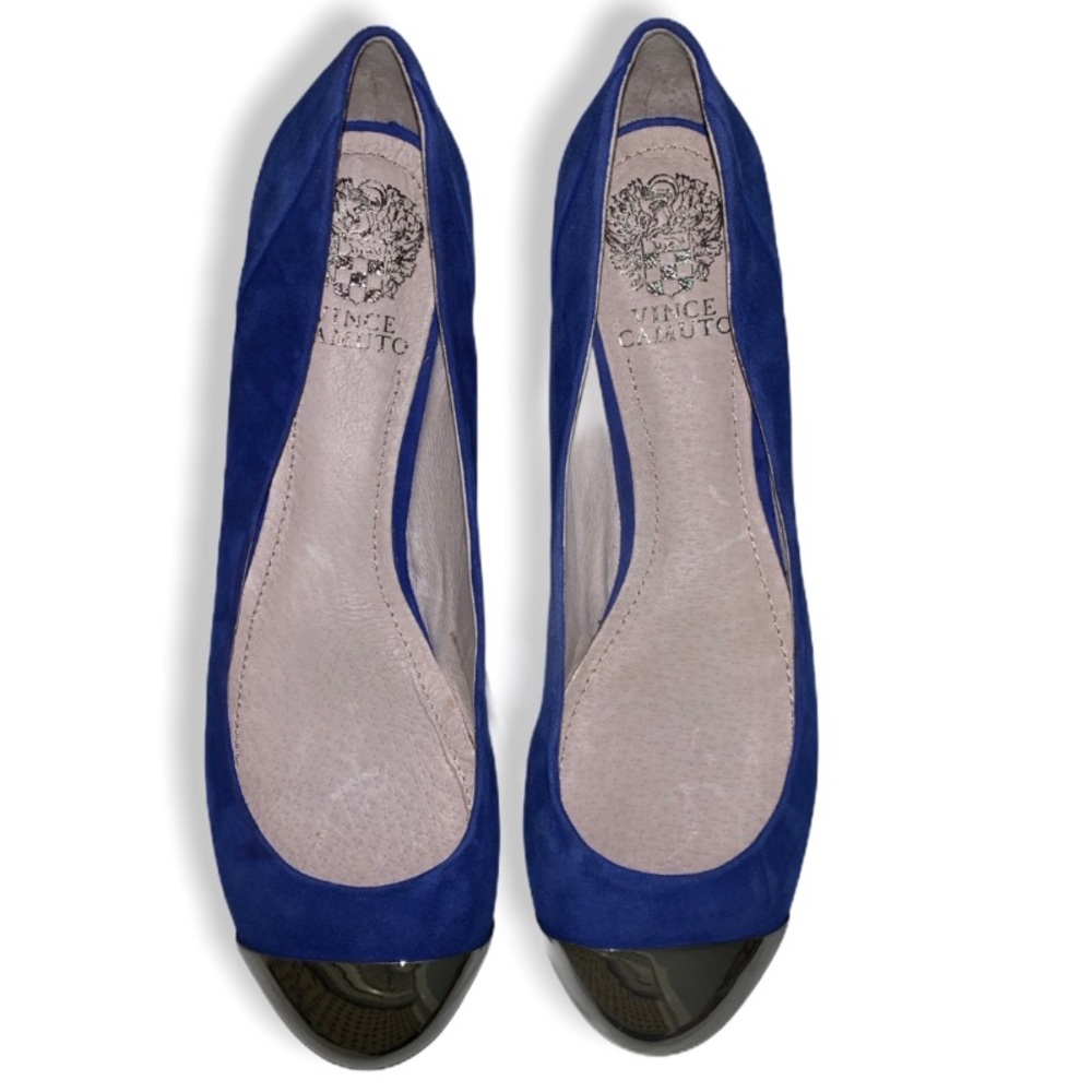 Vince Camuto Blue Suede Flats